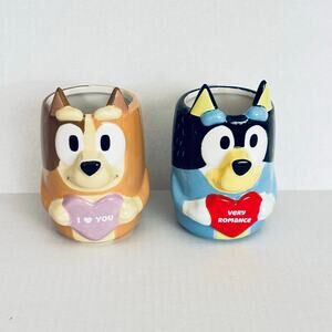 Zak Bluey and Bingo cute coffee tea mug set of 2 cups 15 oz each